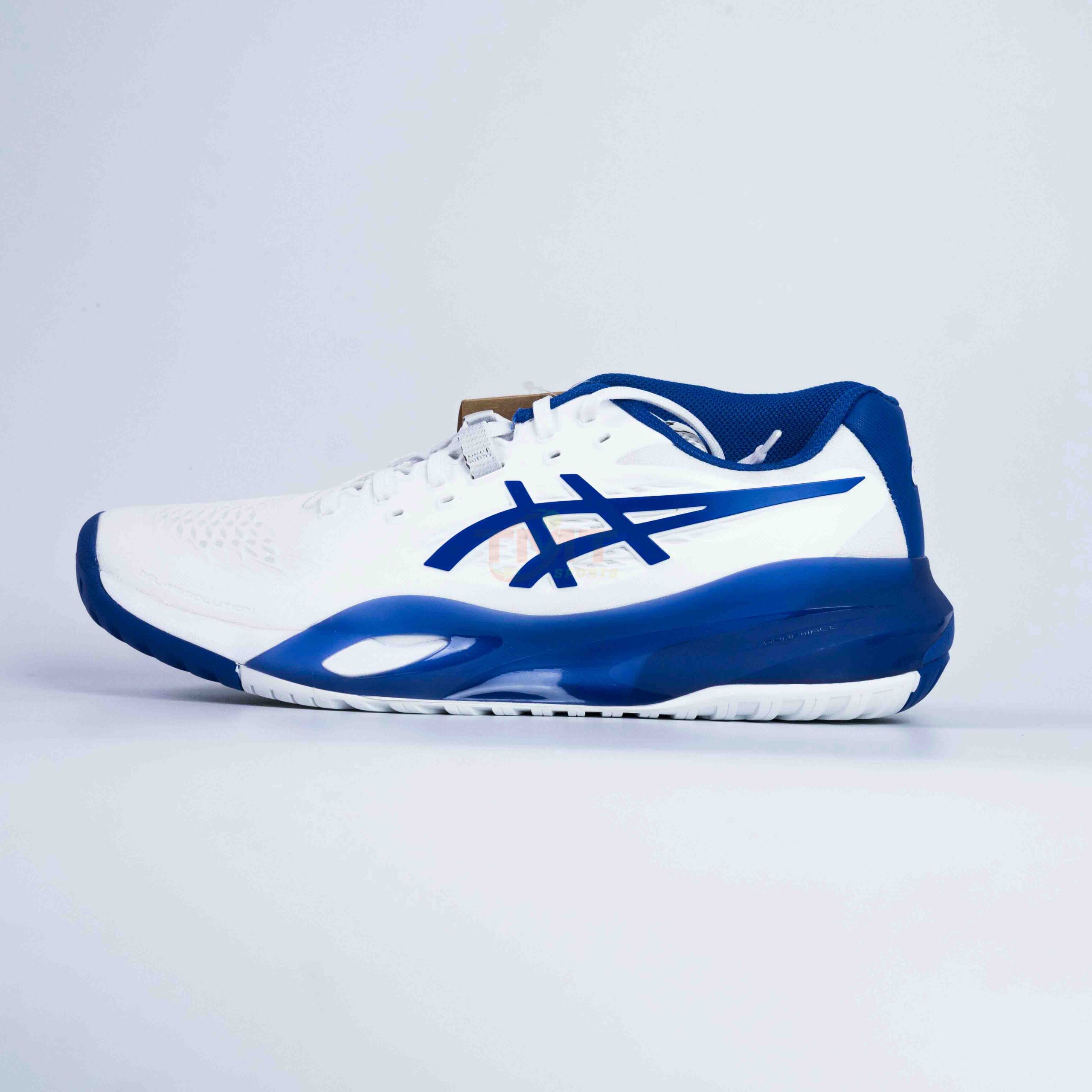 Giày Asics Gel-Resolution X - Xanh Trắng chính hãng với công nghệ GEL và DYNAWALL ổn định, lý tưởng cho pickleball, bán tại TMT Sports